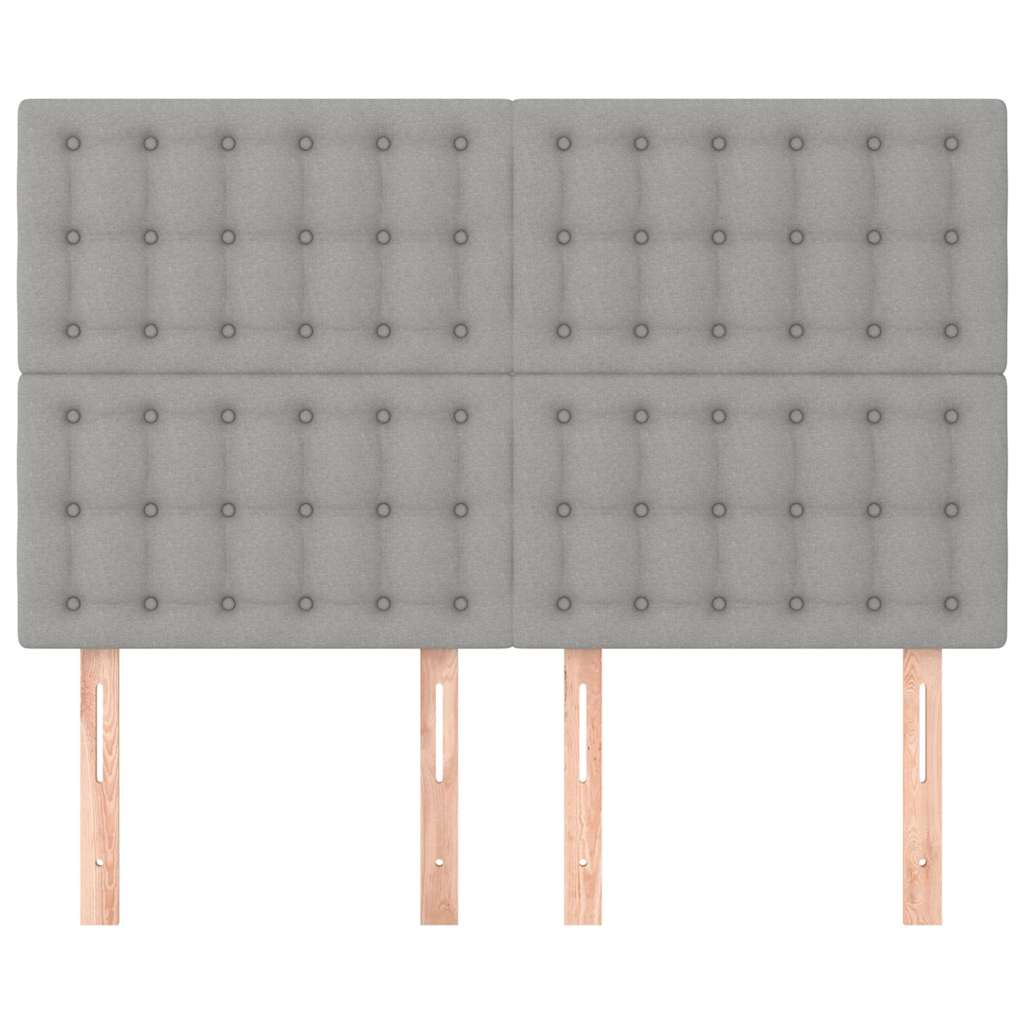 Vidaxl hoofdbord lichtgrijs 144x5x118 128 cm stof