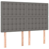 Vidaxl hoofdbord donkergrijs 144x5x118 128 cm stof