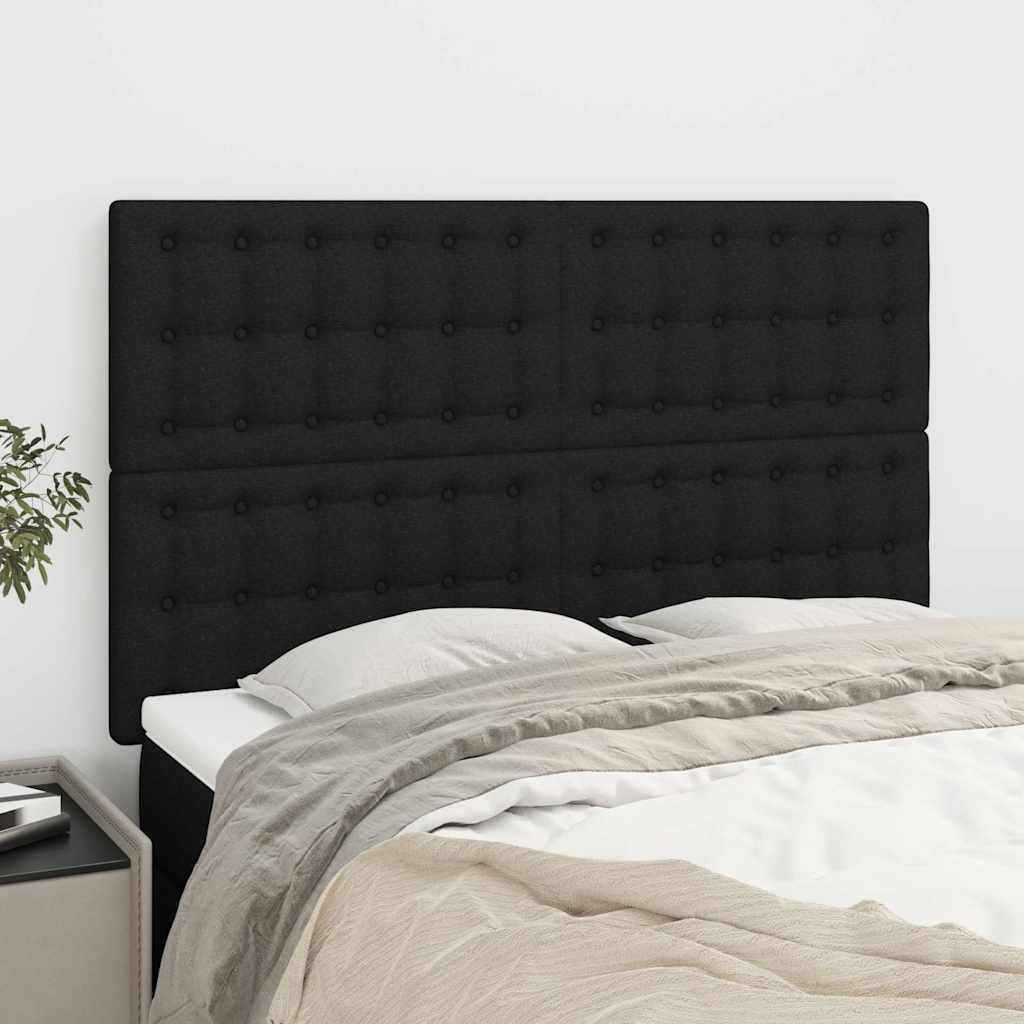 Vidaxl hoofdbord zwart 144x5x118 128 cm stof