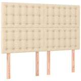 Vidaxl hoofdbord crème 144x5x118 128 cm stof