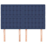 Vidaxl hoofdbord blauw 144x5x118 128 cm stof