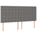 Vidaxl hoofdbord donkergrijs 160x5x118 128 cm stof