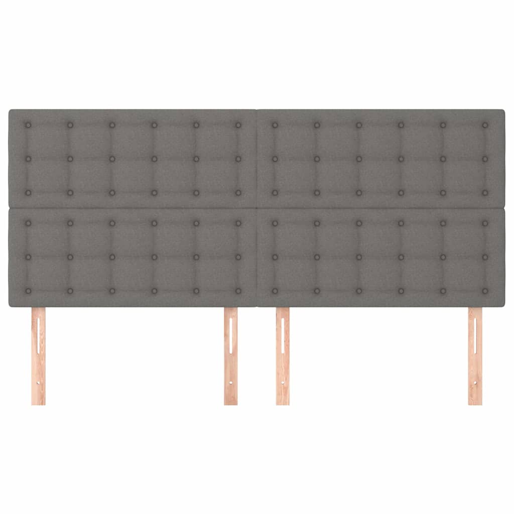 Vidaxl hoofdbord donkergrijs 160x5x118 128 cm stof