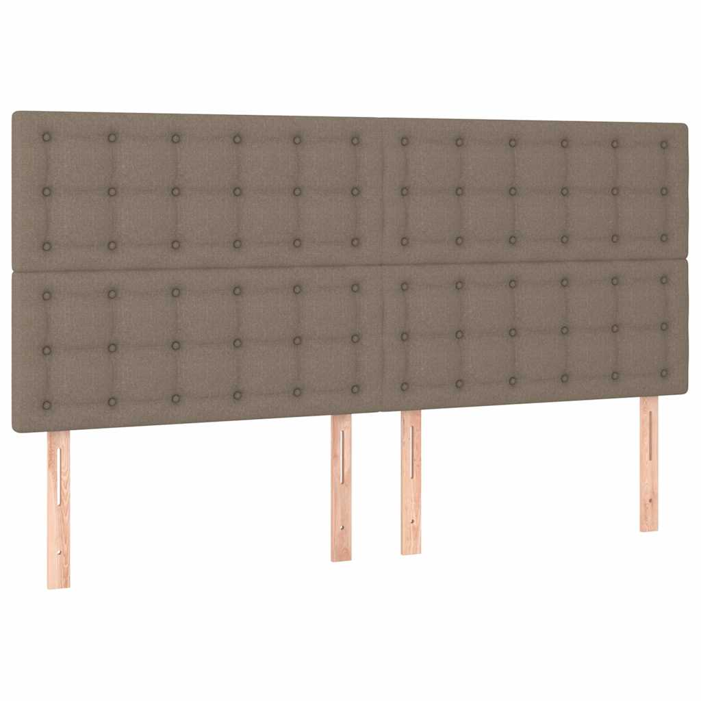 Vidaxl hoofdbord taupe 160x5x118 128 cm stof