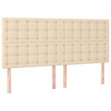 Vidaxl hoofdbord crème 160x5x118 128 cm stof
