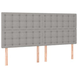 Vidaxl hoofdbord lichtgrijs 180x5x118 128 cm stof