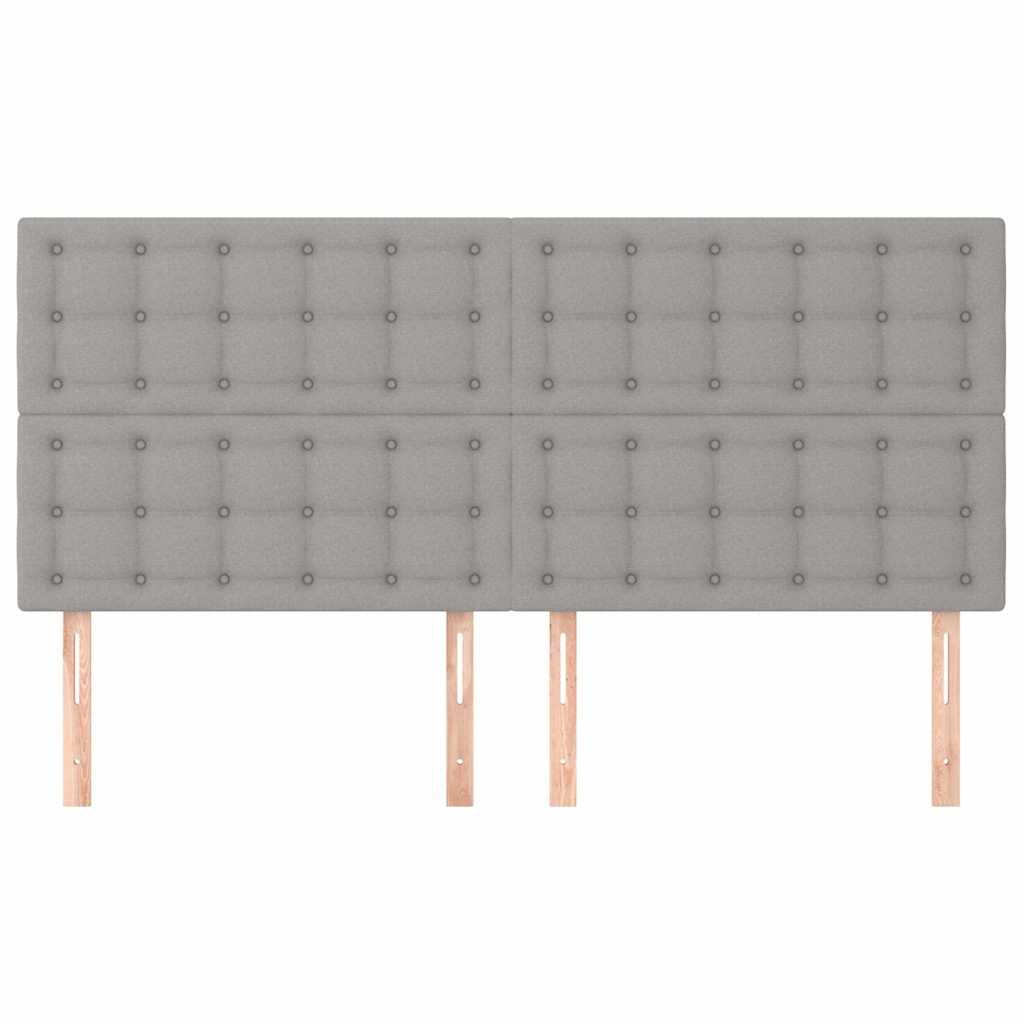Vidaxl hoofdbord lichtgrijs 180x5x118 128 cm stof