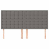 Vidaxl hoofdbord donkergrijs 180x5x118 128 cm stof