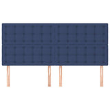 Vidaxl hoofdbord blauw 180x5x118 128 cm stof