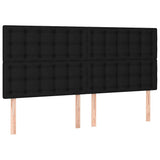 Vidaxl hoofdbord zwart 200x5x118 128 cm stof