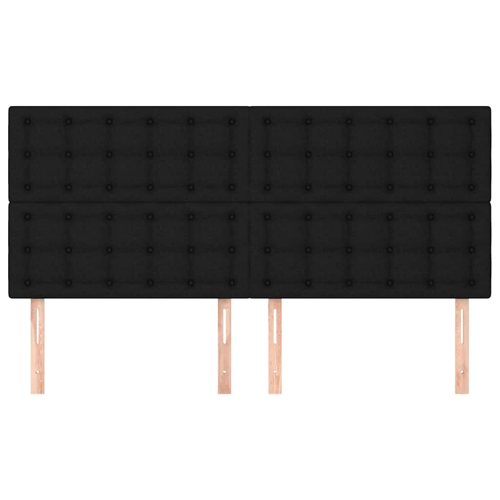 Vidaxl hoofdbord zwart 200x5x118 128 cm stof