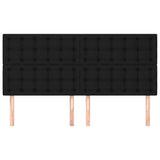 Vidaxl hoofdbord zwart 200x5x118 128 cm stof
