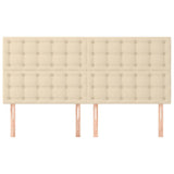 Vidaxl hoofdbord crème 200x5x118 128 cm stof