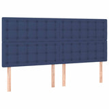 Vidaxl hoofdbord blauw 200x5x118 128 cm stof