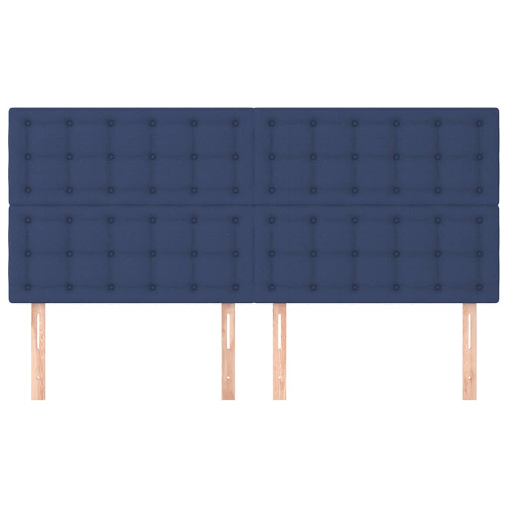 Vidaxl hoofdbord blauw 200x5x118 128 cm stof