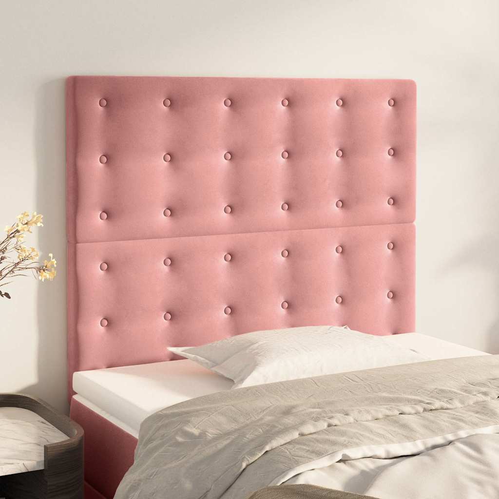 Vidaxl hoofdbord roze 80x5x118 128 cm fluweel