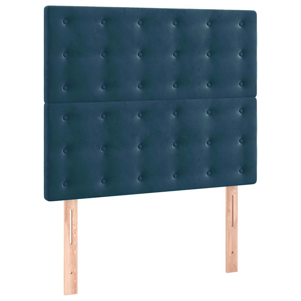 Vidaxl hoofdbord donkerblauw 90x5x118 128 cm fluweel