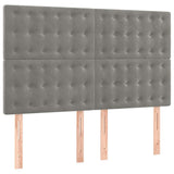 Vidaxl hoofdbord lichtgrijs 144x5x118 128 cm fluweel
