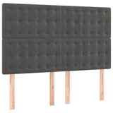 Vidaxl hoofdbord donkergrijs 144x5x118 128 cm fluweel
