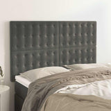 Vidaxl hoofdbord donkergrijs 144x5x118 128 cm fluweel
