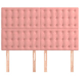 Vidaxl hoofdbord roze 144x5x118 128 cm fluweel