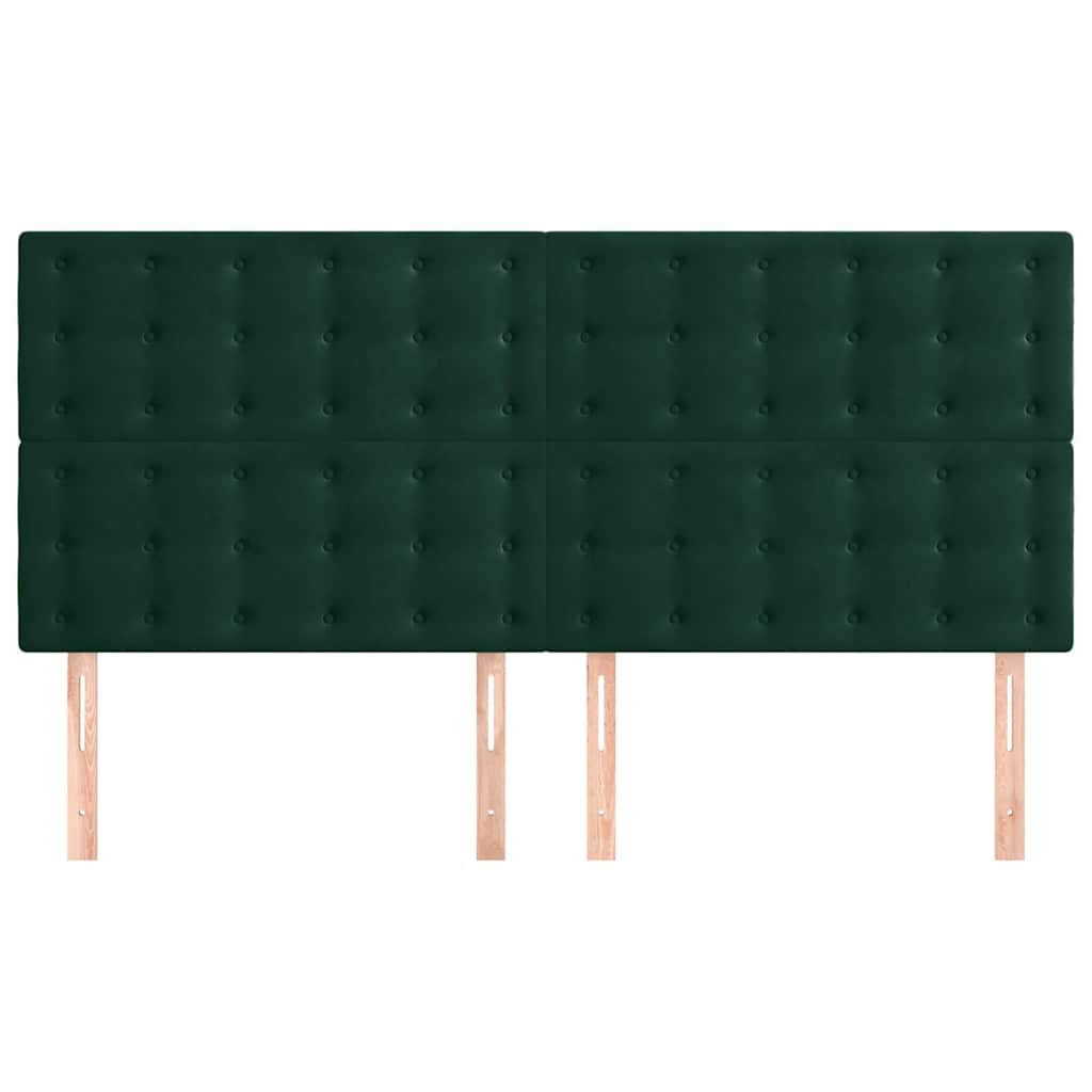 Vidaxl hoofdbord donkergroen 160x5x118 128 cm fluweel