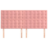 Vidaxl hoofdbord roze 160x5x118 128 cm fluweel