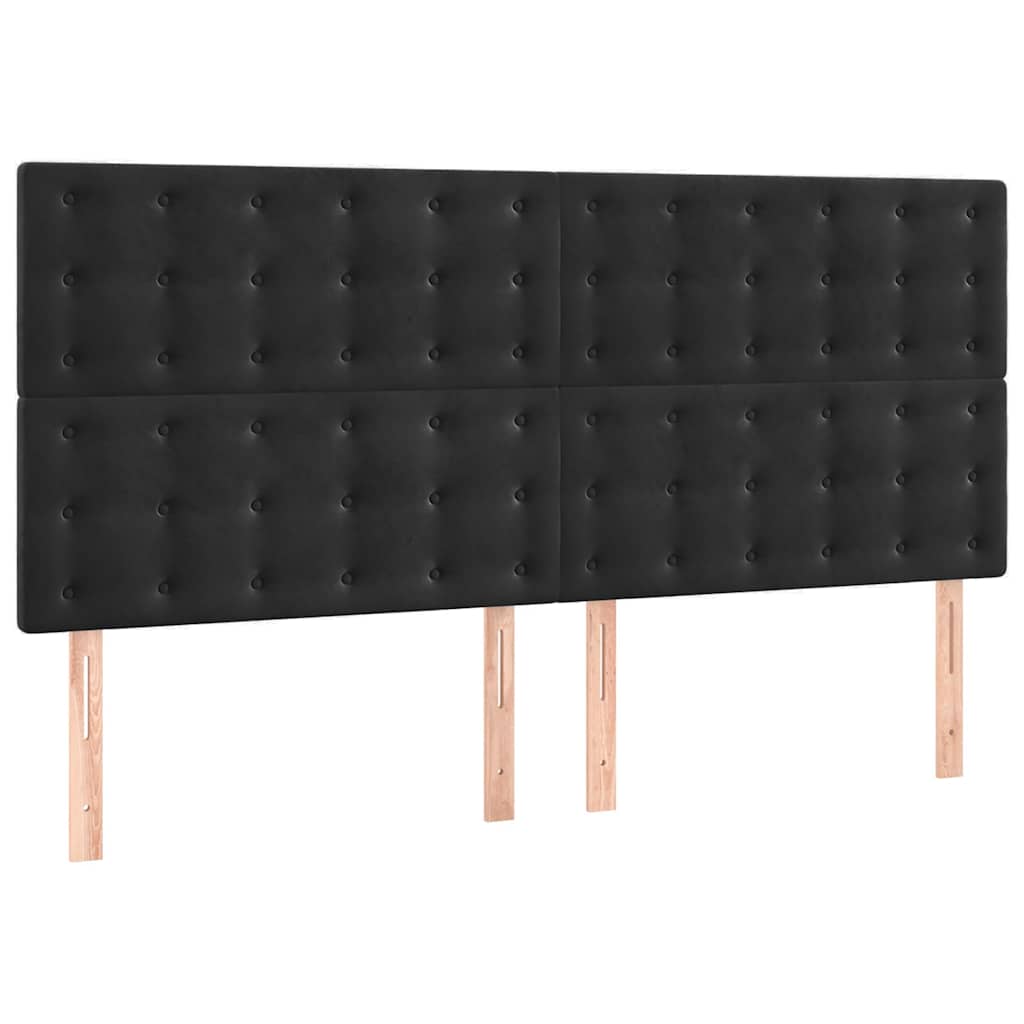 Vidaxl hoofdbord zwart 180x5x118 128 cm fluweel