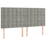 Vidaxl hoofdbord lichtgrijs 200x5x118 128 cm fluweel