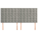Vidaxl hoofdbord lichtgrijs 200x5x118 128 cm fluweel