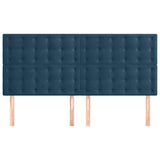 Vidaxl hoofdbord donkerblauw 200x5x118 128 cm fluweel