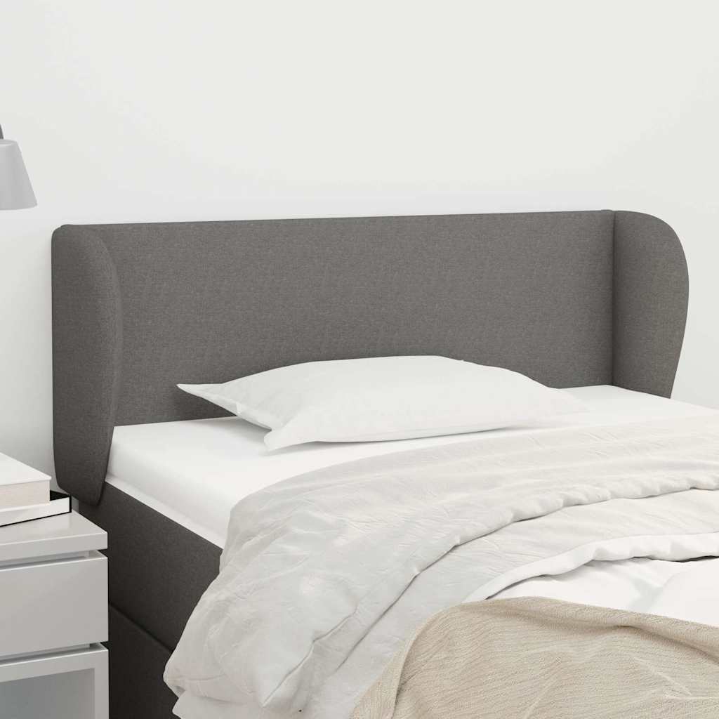 Vidaxl hoofdbord met randen 93x23x78 88 cm stof donkergrijs