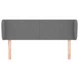 Vidaxl hoofdbord met randen 147x23x78 88 cm stof donkergrijs