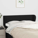 Vidaxl hoofdbord met randen 147x23x78 88 cm stof zwart
