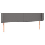 Vidaxl hoofdbord met randen 163x23x78 88 cm stof donkergrijs
