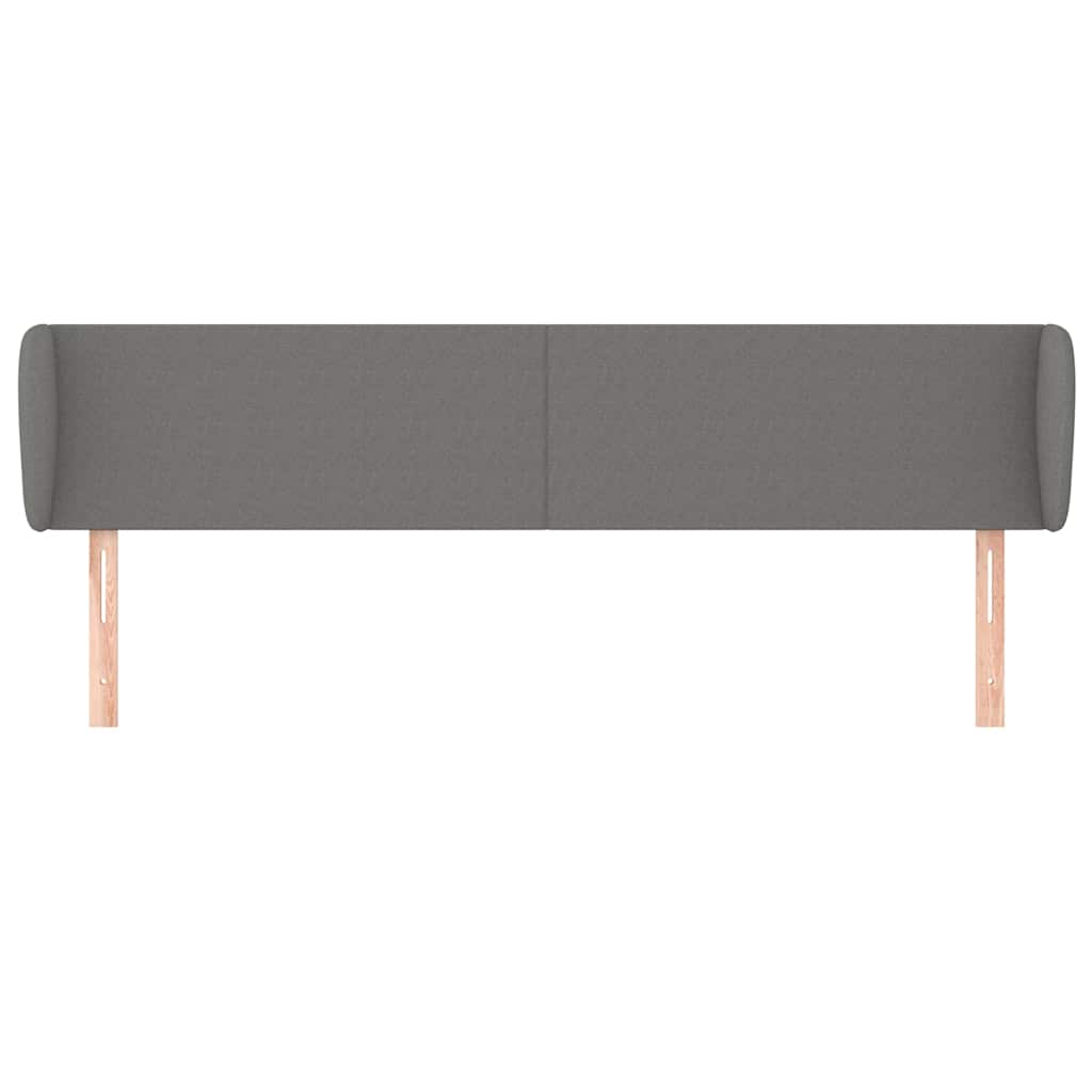 Vidaxl hoofdbord met randen 163x23x78 88 cm stof donkergrijs