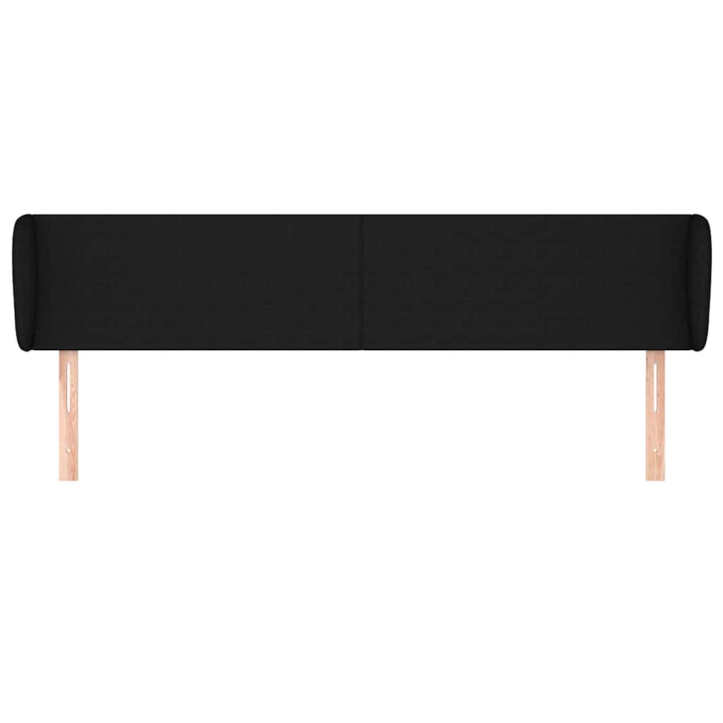 Vidaxl hoofdbord met randen 163x23x78 88 cm stof zwart