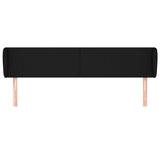 Vidaxl hoofdbord met randen 163x23x78 88 cm stof zwart