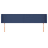Vidaxl hoofdbord met randen 163x23x78 88 cm stof blauw