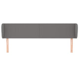 Vidaxl hoofdbord met randen 183x23x78 88 cm stof donkergrijs