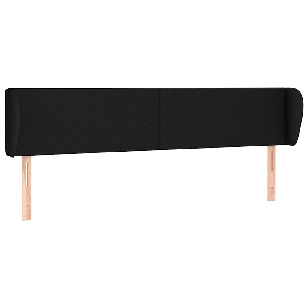 Vidaxl hoofdbord met randen 183x23x78 88 cm stof zwart