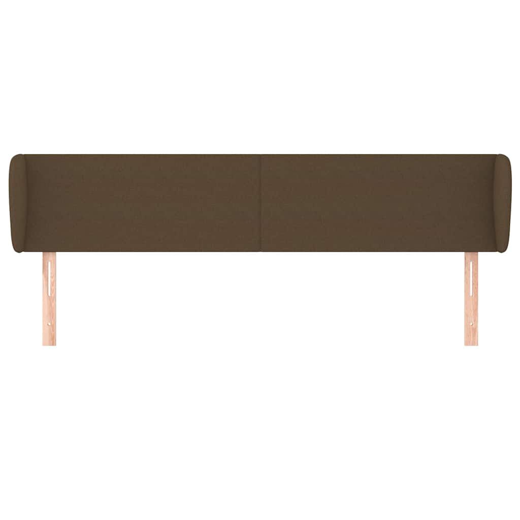 Vidaxl hoofdbord met randen 183x23x78 88 cm stof donkerbruin