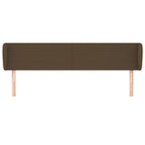 Vidaxl hoofdbord met randen 183x23x78 88 cm stof donkerbruin