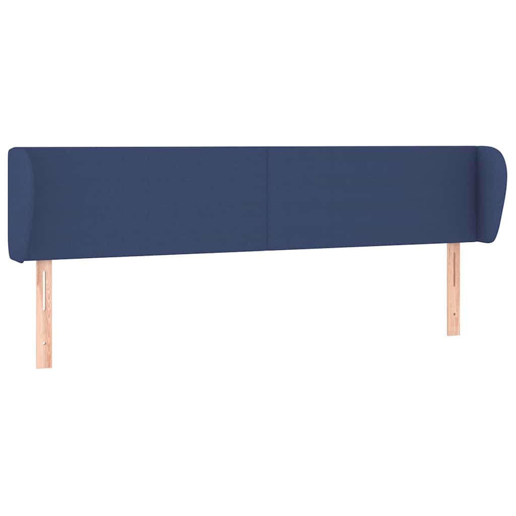 Vidaxl hoofdbord met randen 183x23x78 88 cm stof blauw