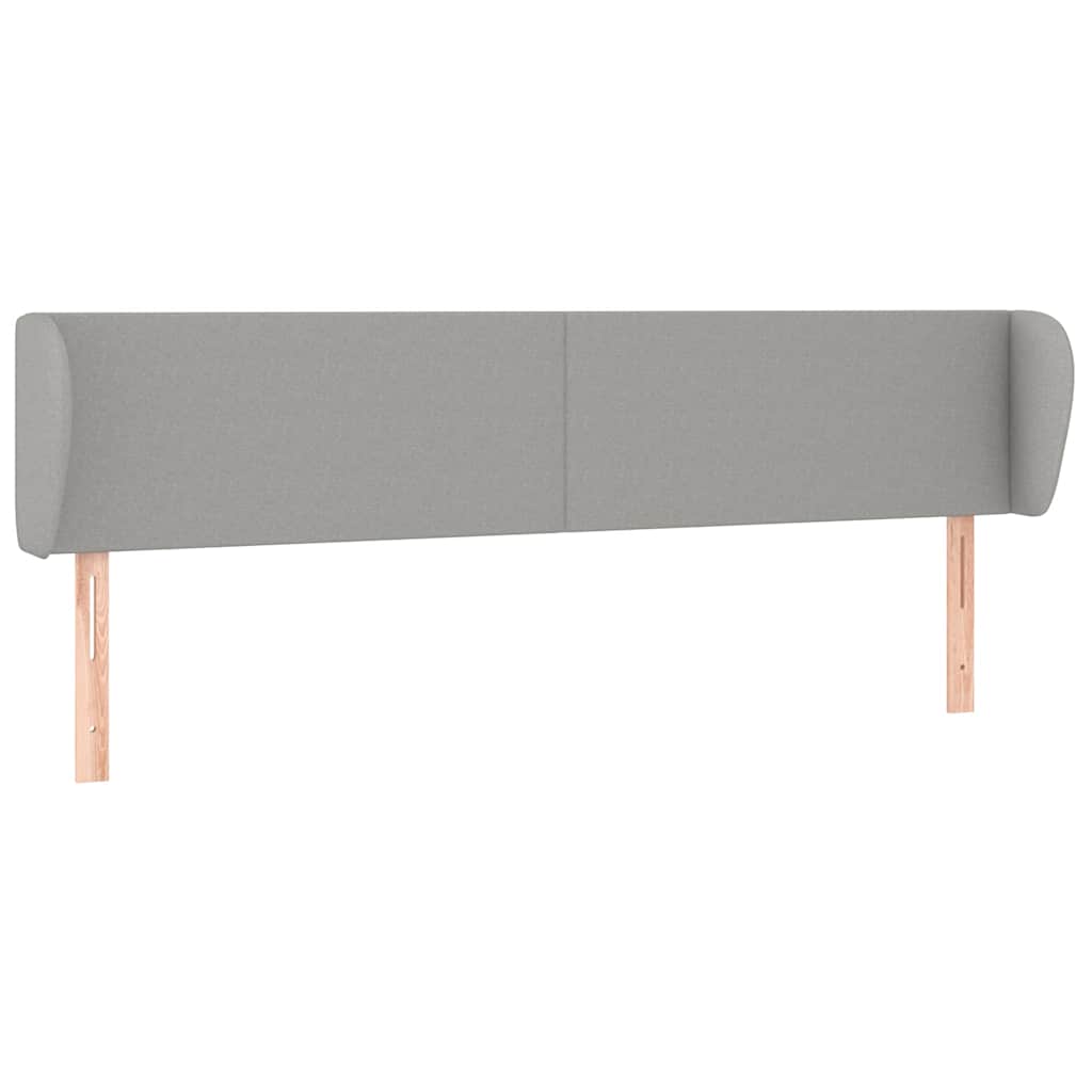 Vidaxl hoofdbord met randen 203x23x78 88 cm stof lichtgrijs