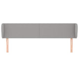 Vidaxl hoofdbord met randen 203x23x78 88 cm stof lichtgrijs