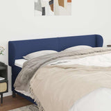 Vidaxl hoofdbord met randen 203x23x78 88 cm stof blauw