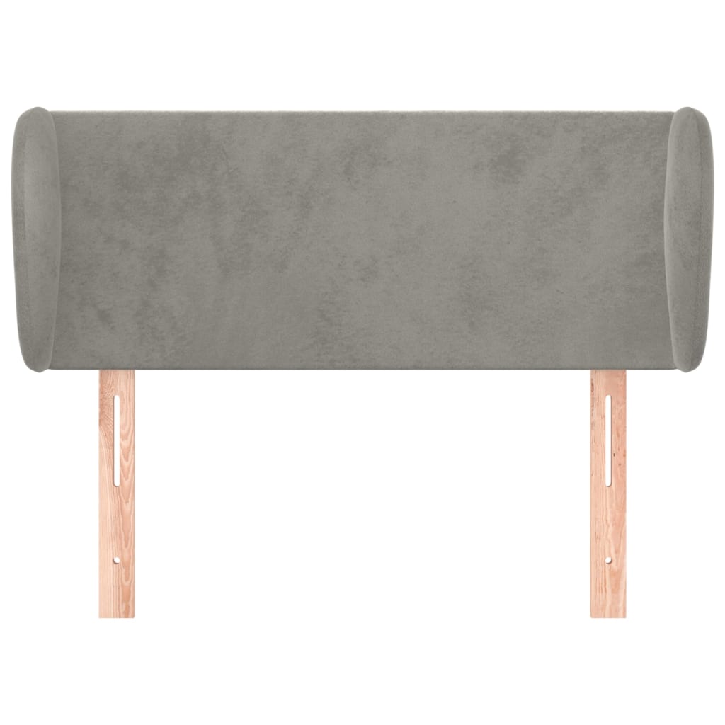 Vidaxl hoofdbord met randen 83x23x78 88 cm fluweel lichtgrijs