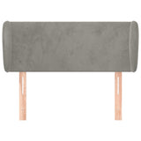 Vidaxl hoofdbord met randen 83x23x78 88 cm fluweel lichtgrijs