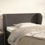 Vidaxl hoofdbord met randen 83x23x78 88 cm fluweel donkergrijs